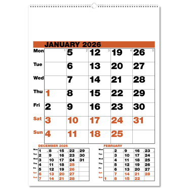 Date Finder Wall Calendar