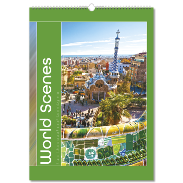 World Scenes Wall Calendar - 7 Leaf